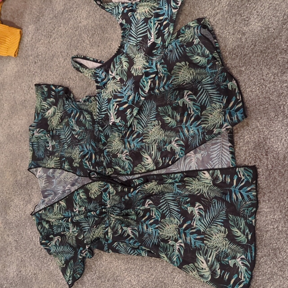 euc, girls swim top and matching cover up